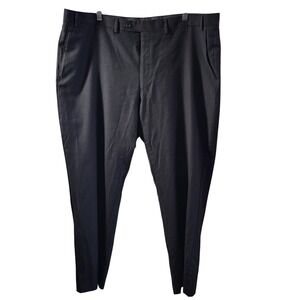 Michael Kors Mens Wool Dress Pants Black Flat Front‎ Straight Leg Size 44x30